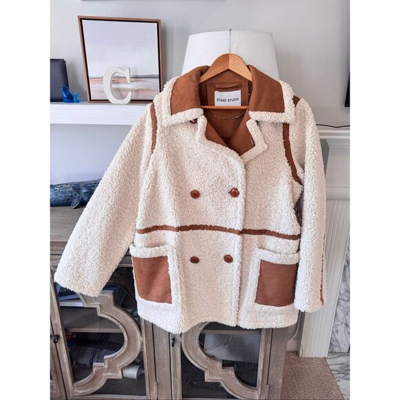 Stand Studio Chloe Faux Suede Jacket Size 40 / 8 - Picture 4 of 9